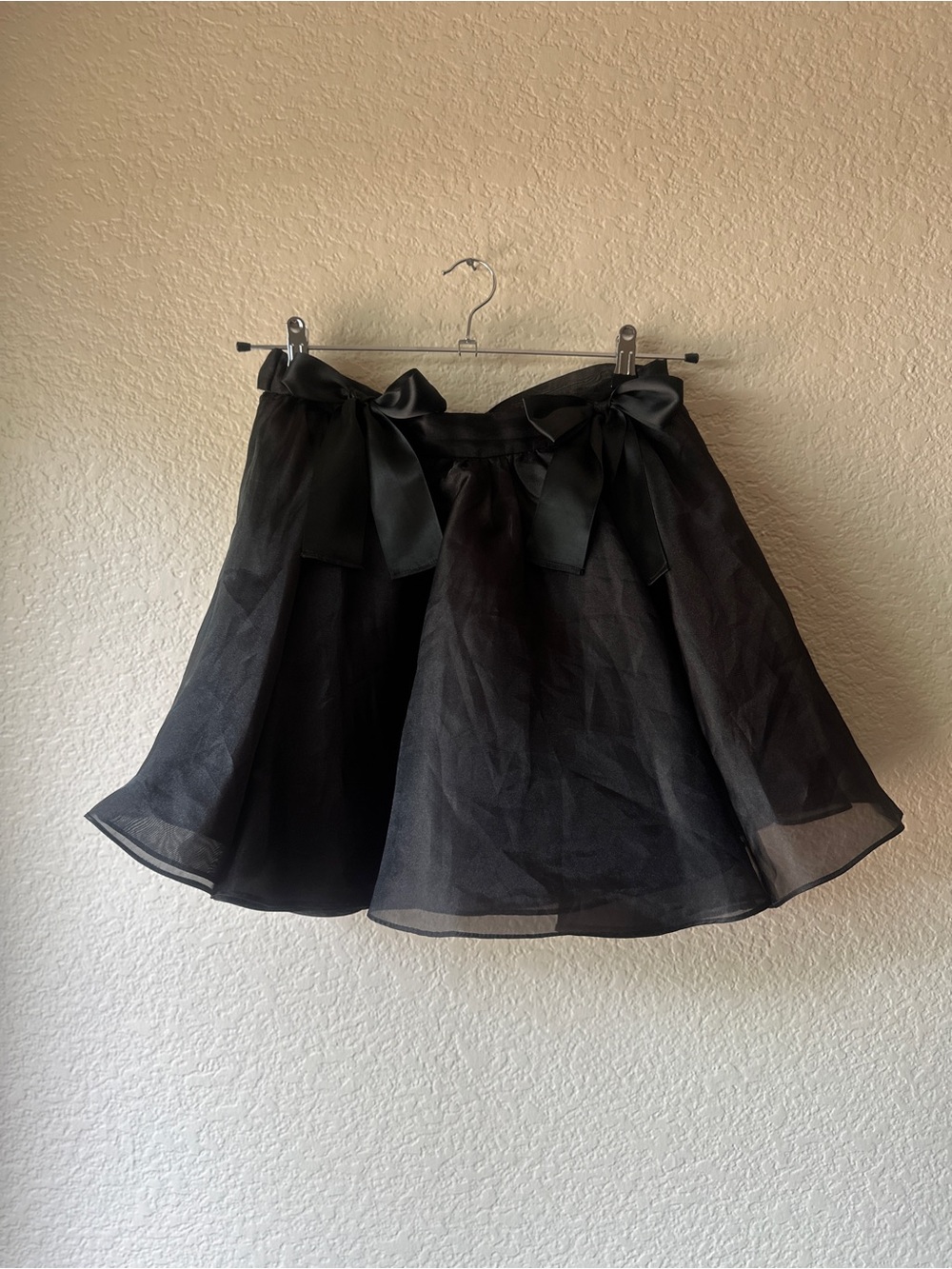 Selkie Black Bow-Accent Tutu Like Skirt